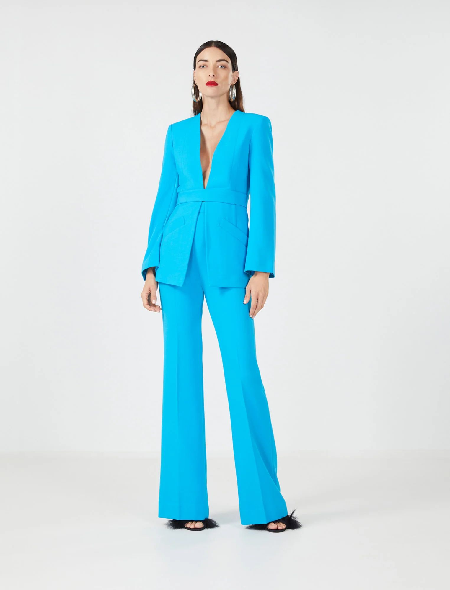 Vivid Blue Alessia Open-Back Blazer | BCBGMAXAZRIA | BCBG Max Azria 