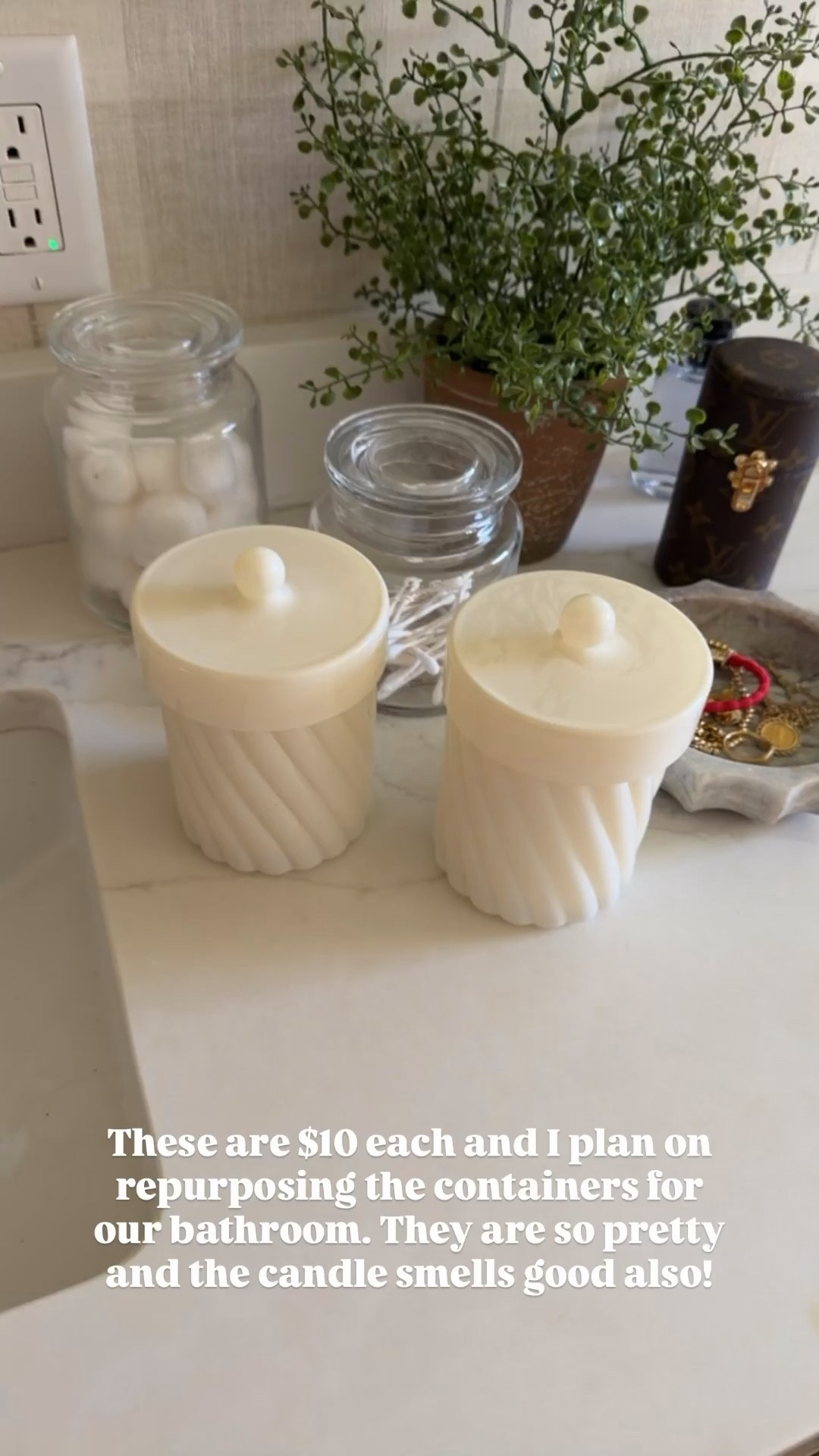 The prettiest candle containers and the candles also smell good! I plan on repurposing the containers once they are empty and using them in our bathroom. 

#LTKHome