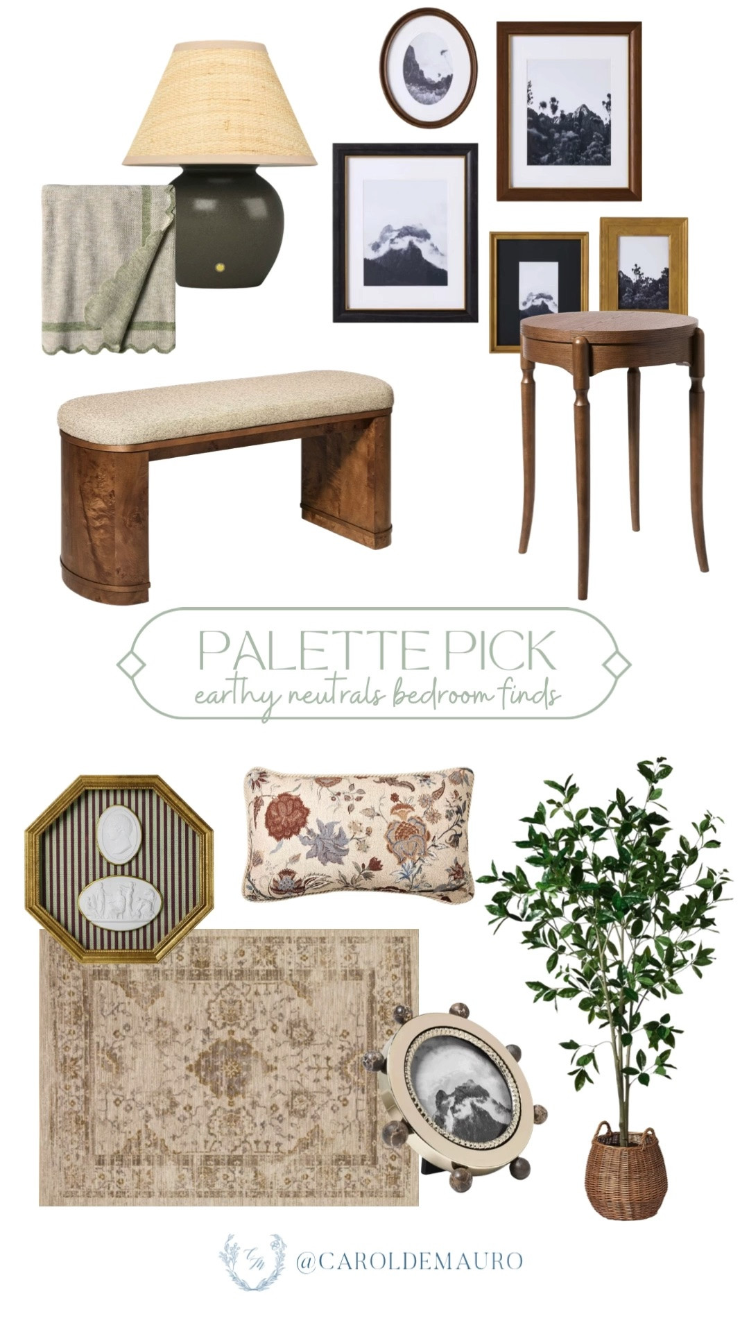 Earthy neutrals make the bedroom feel calm and collected this season. Warm wood tones, soft textiles, and gallery wall art that all just work together.

earthy neutrals bedroom, palette pick bedroom, neutral home decor, bedroom styling ideas, gallery wall inspo, cozy bedroom accents, autumn bedroom decor, warm wood furniture

#LTKHome