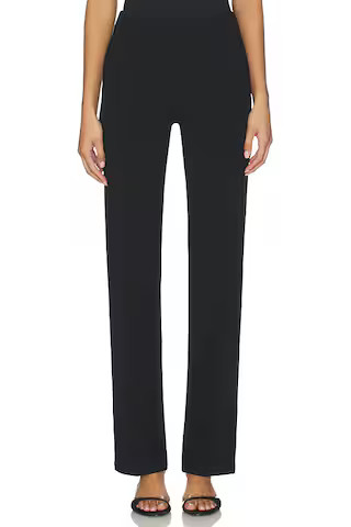 SKIMS The Essential Pants High Waist Straight Leg Pant in Obsidian from Revolve.com | Revolve Clothing (Global)