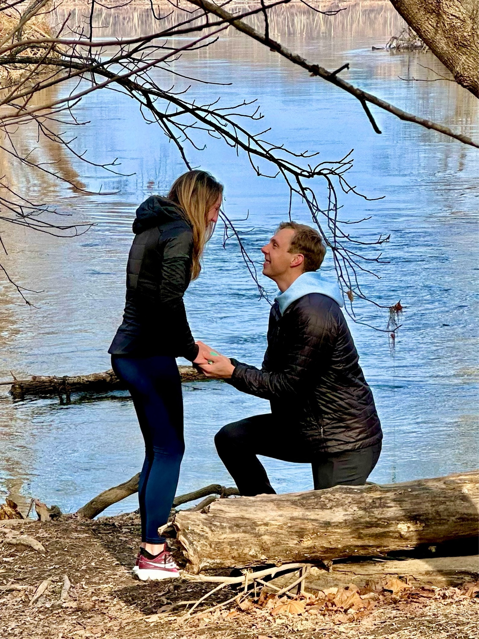 Love and #lulu #lululemon #leggings #runner #hiking #proposal #activewear #active 