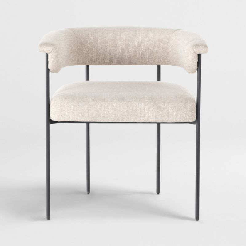 Sutter White Bouclé Dining Chair | Crate & Barrel | Crate & Barrel