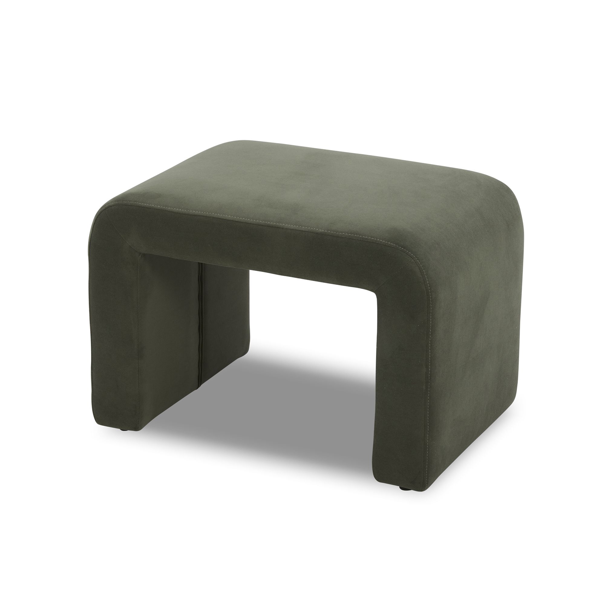 Better Homes & Gardens Juliet Velvet Waterfall Ottoman, Olive | Walmart (US)