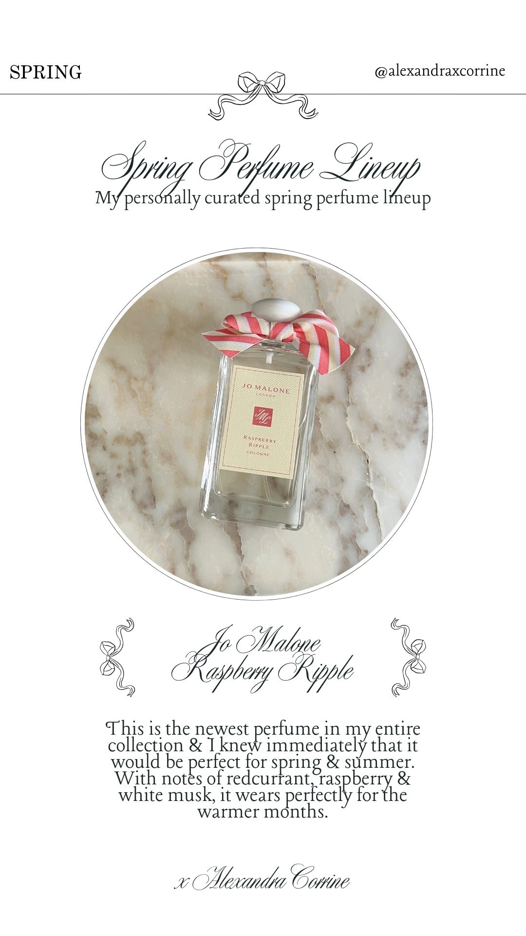 My personally curated spring perfume lineup 🦢🤍

Spring beauty, spring perfume, spring and summer scents, perfume, gourmand, body spray, Sephora, berry, Jo Malone raspberry ripple 

#LTKBeauty #LTKSeasonal