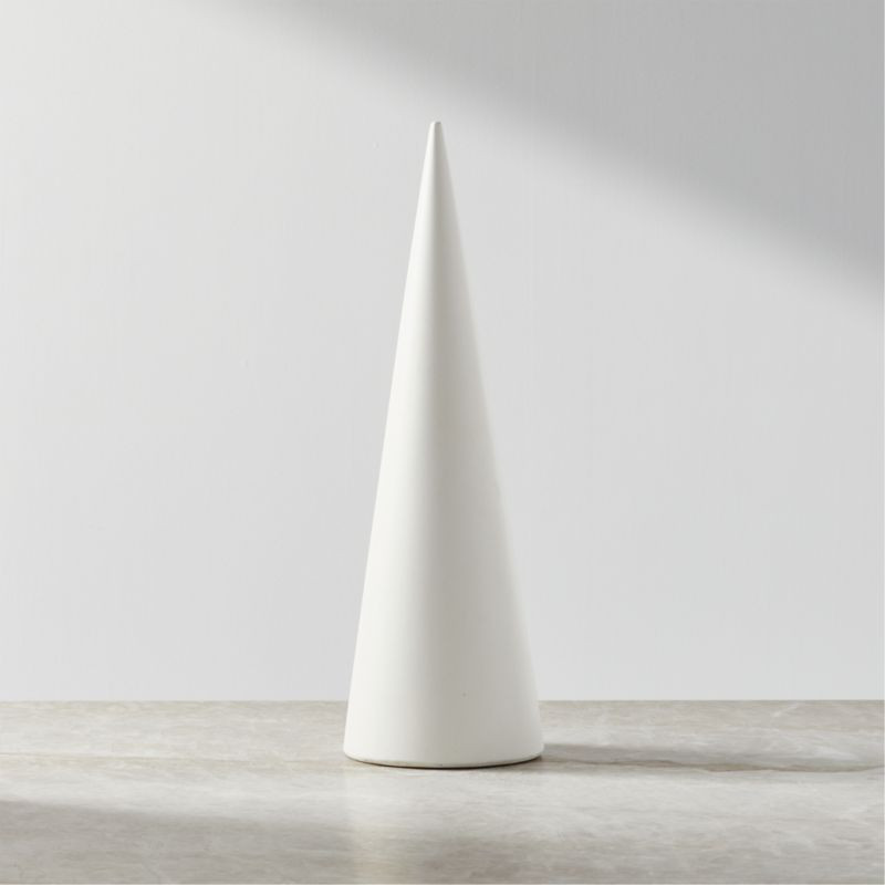 Surrey White Cement Christmas Tree 15.75" + Reviews | CB2 | CB2