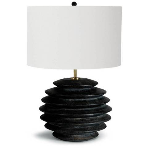 Regina Andrew Accordion Round Ebony Black Modern Table Lamp | Lamps Plus