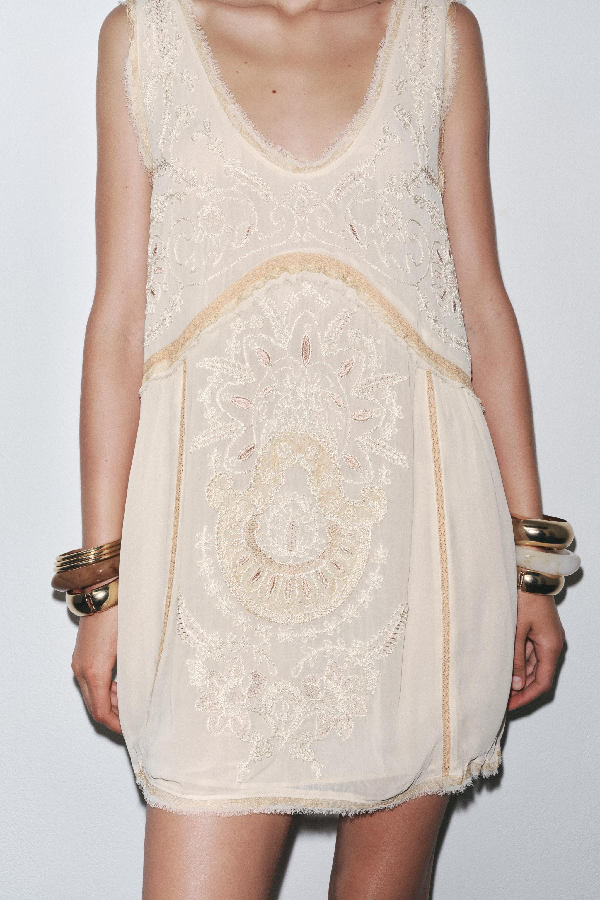 ZW COLLECTION EMBROIDERED DRESS | Zara US