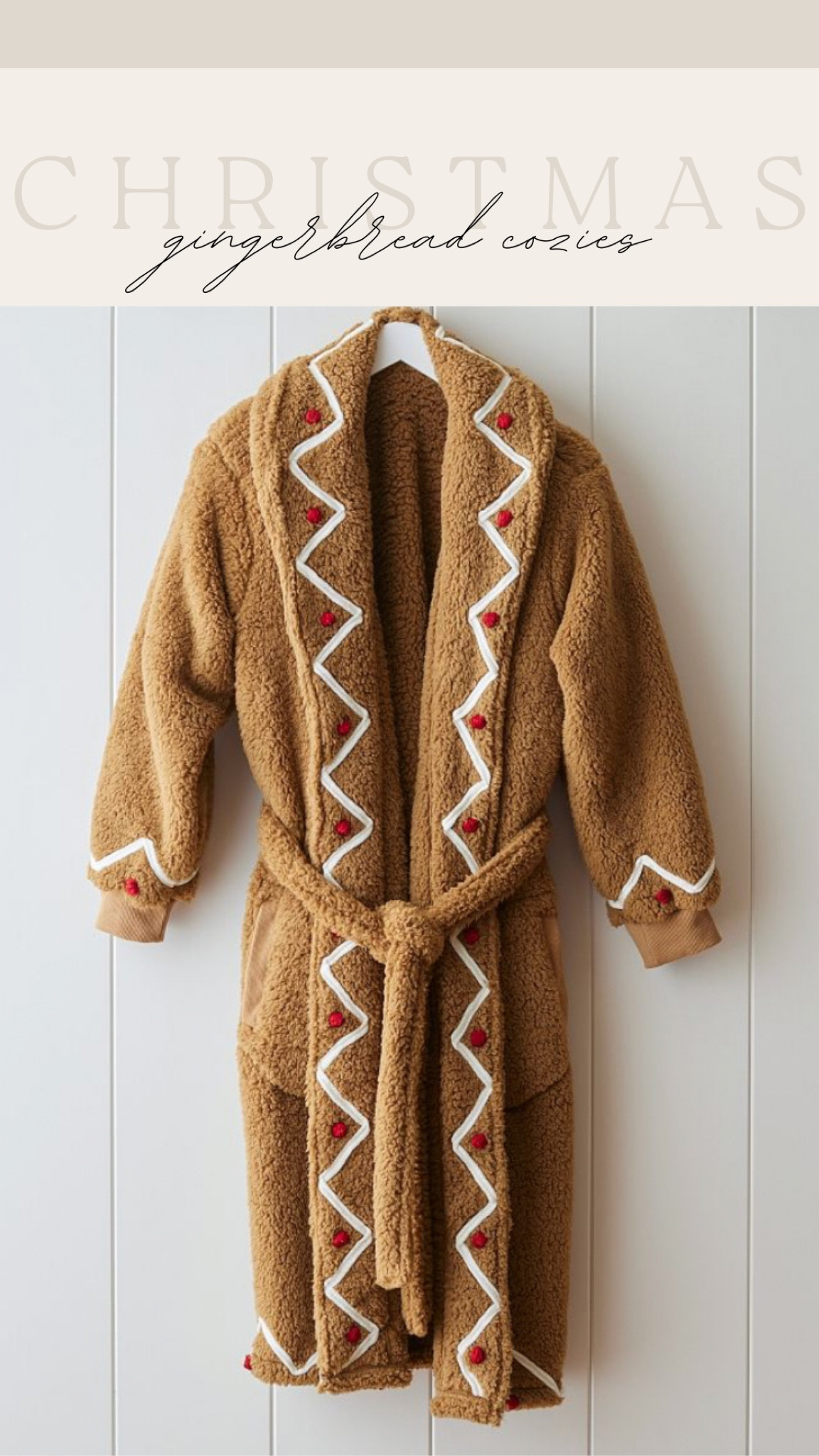 Christmas cozies in this gingerbread robe and matching slippers #robe #christmasrobe #holidayrobe #gingerbread #slippers #holidayslippers #christmasmorning #christmasslippers

#LTKfindsunder100 #LTKhome #LTKHoliday