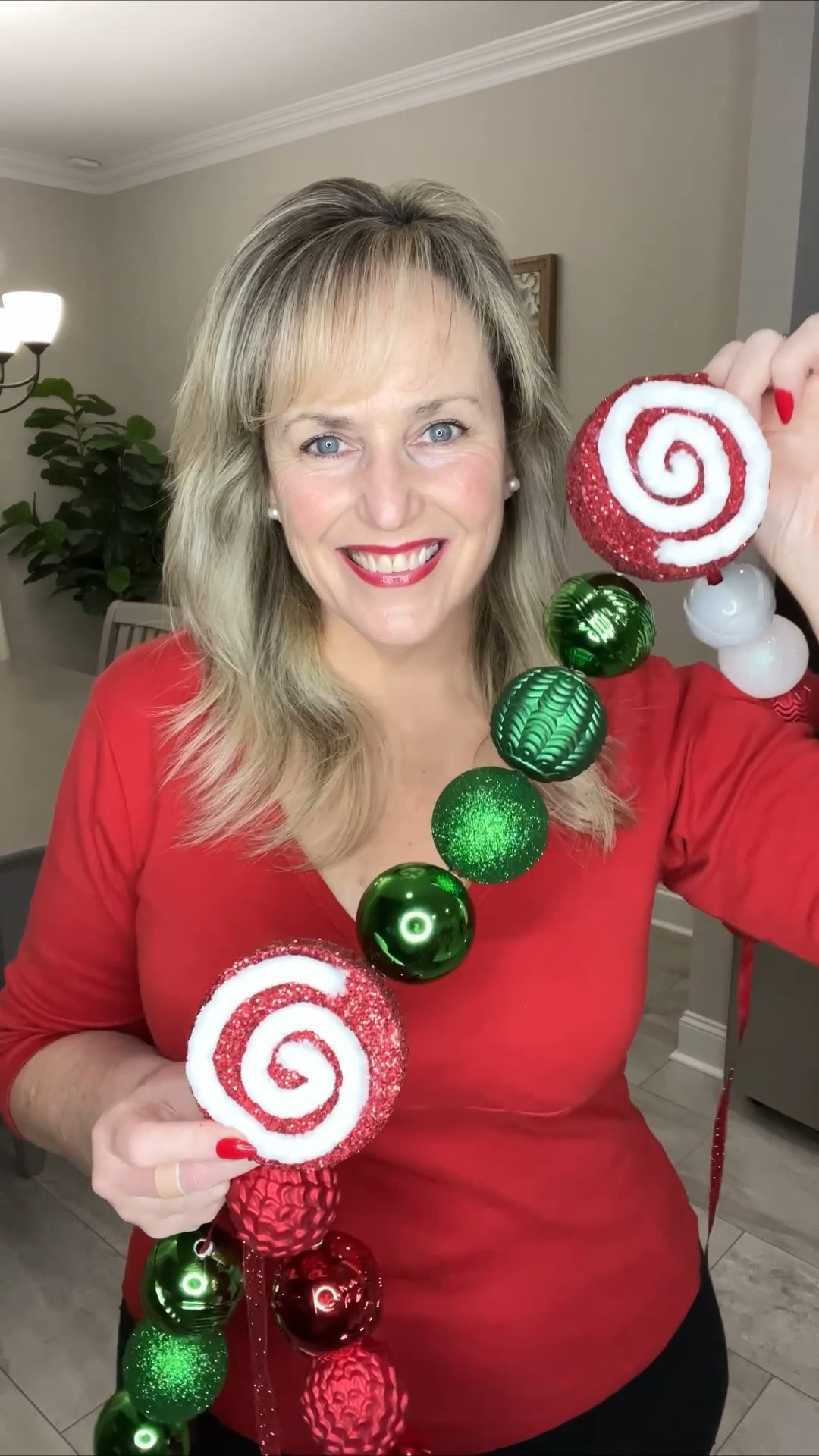 🎅🏼Easy DIY Christmas Garland #Christmas #decor #pick #spray #easy #diy #craft #peppermints #ornaments 

#LTKHoliday #LTKHome #LTKSeasonal