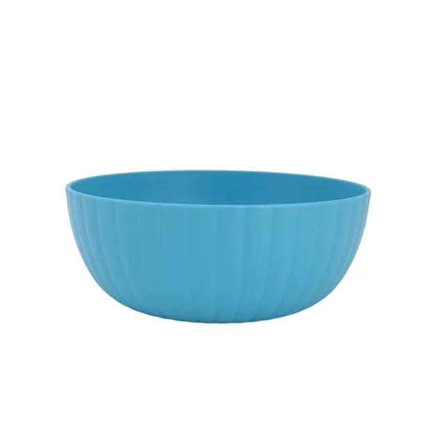 Mainstays - Blue Round Plastic Bowl, Ribbed, 38-Ounce | Walmart (US)