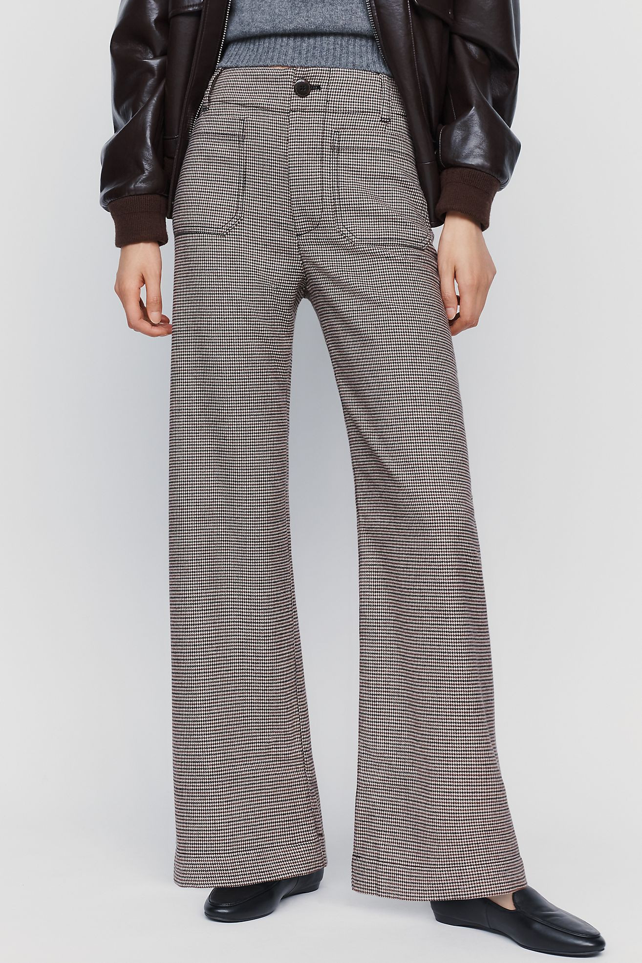 Colette Full Length Wide Leg Knit Pants | Anthropologie (US)