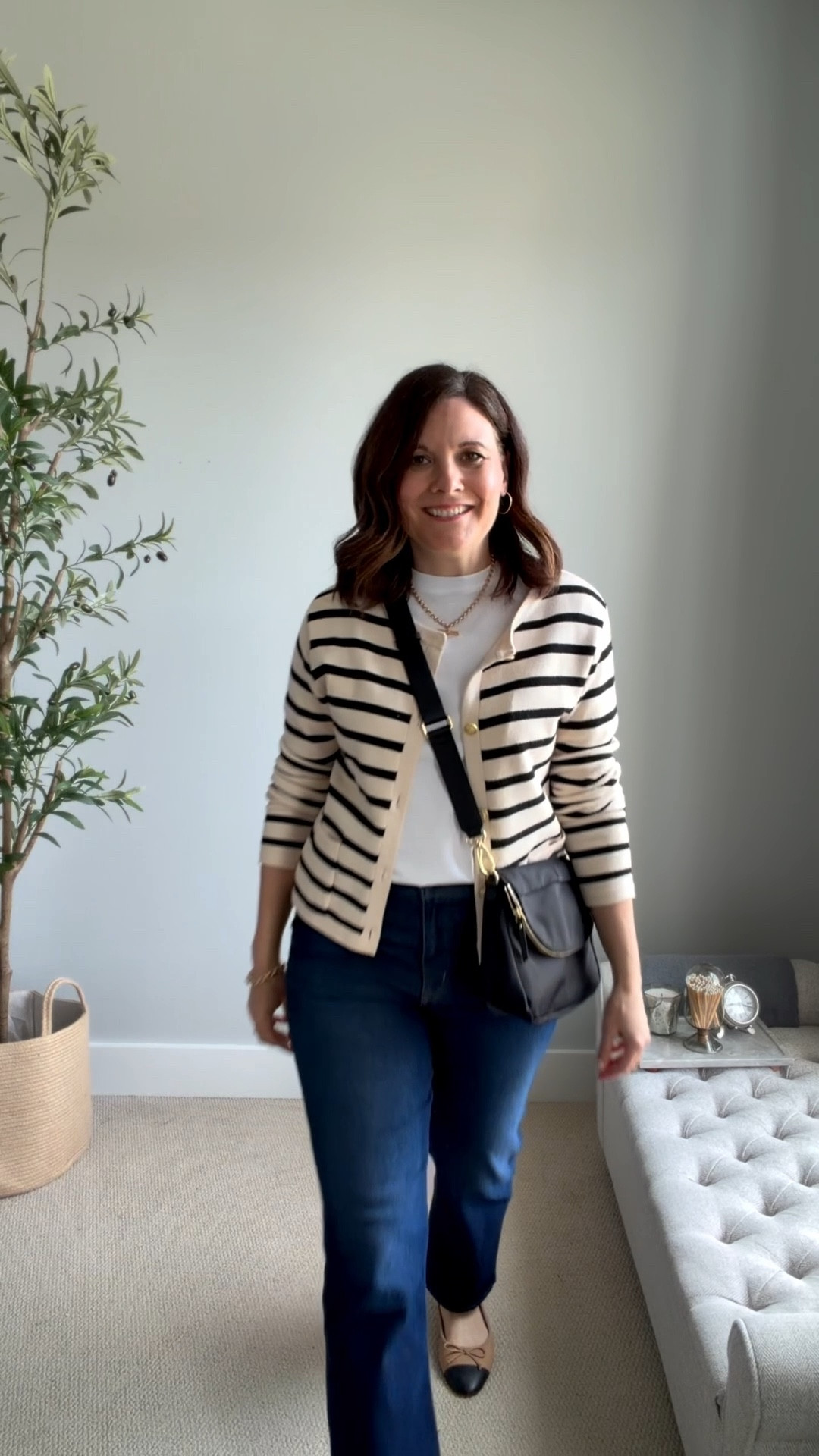 Today’s errands outfit. These straight midrise jeans fit true to size. I’m in a medium in this Amazon cardigan. 

#LTKOver40 #LTKootd #LTKMidsize