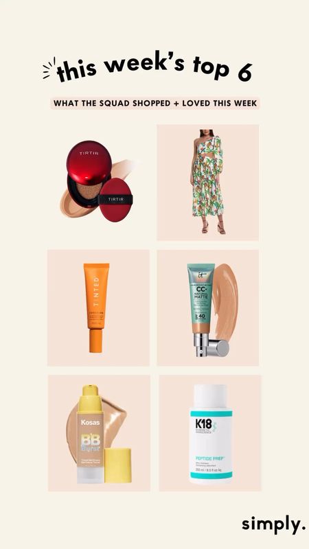 ICYMI: These are the top 6 products our squad shopped & loved this week! ✨

Tirtir Korean Cushion Foundation, Farm Rio Women Tropical Dress, Live Tinted Hueguard Sunscreen, K18 Peptide Prep, It Cosmetics CC+ Cream Matte Foundation, Kosas BB Burst Tinted Tinted Moisturizer

#springoutfit
#vacationdress
#makeup
#skincare

#LTKbeauty #LTKfindsunder50