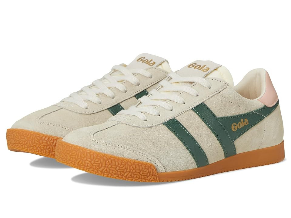 Gola Elan Women's Shoes Wheat/Evergreen/Pearl Pink : 9.5 B - Medium, Suede | Zappos