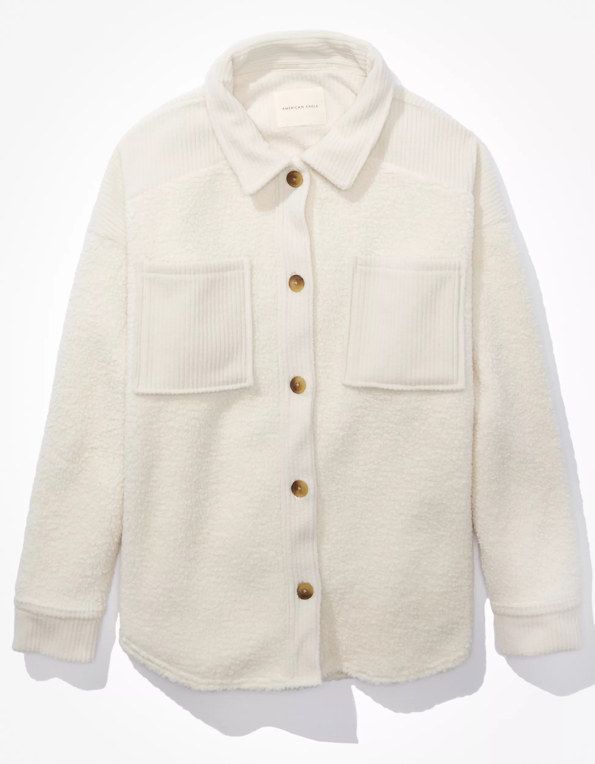 AE Cozy Sherpa Shacket | American Eagle Outfitters (US & CA)