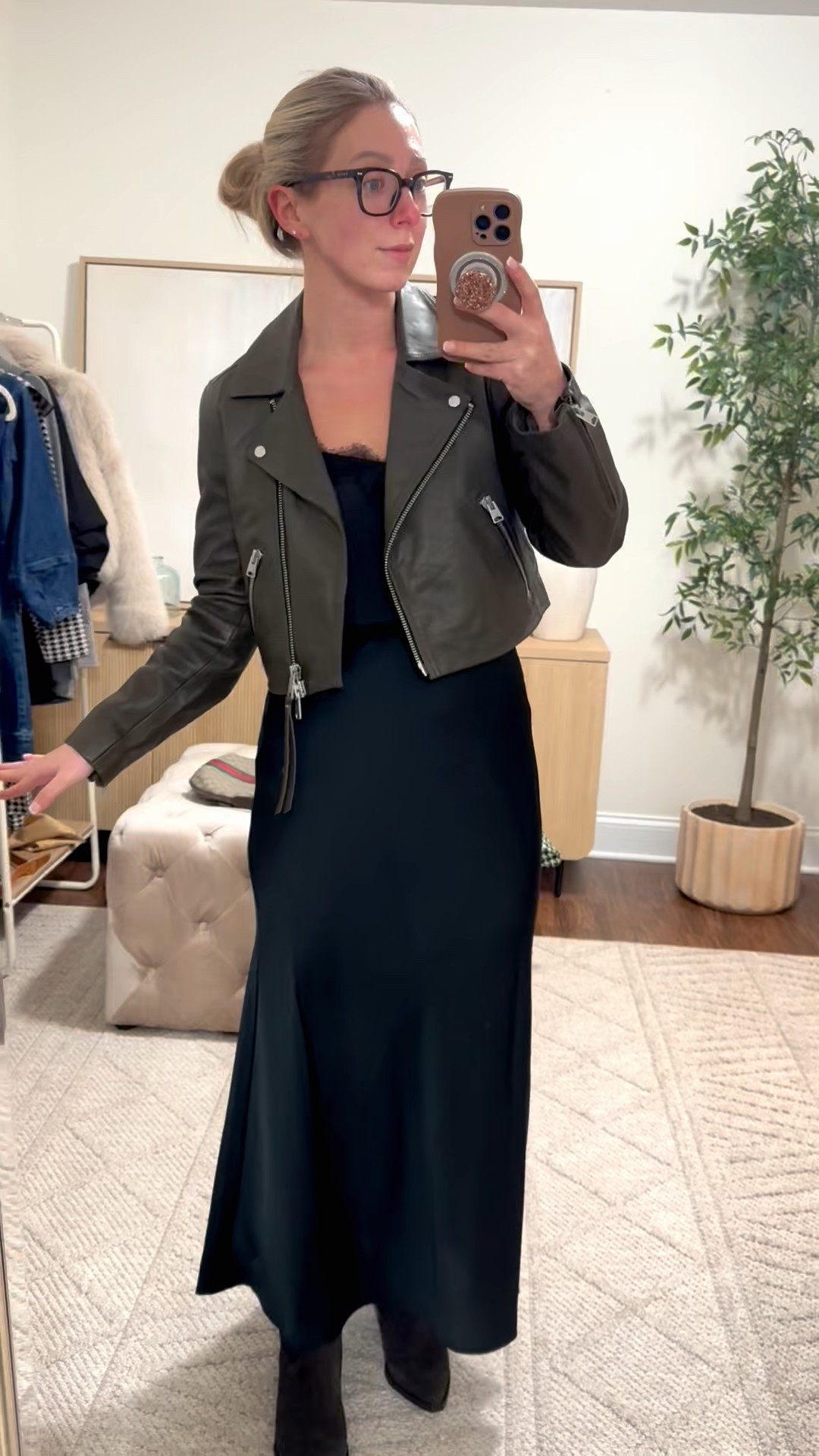 Trying to decide what to wear for a comedy show and dinner! Sizing below and exact or similar items linked below!

Jacket is All saints cropped in olive green linking the black)—size up! Normally size 4, wearing size US6, boots size up 1/2 size—normally 7.5, wearing size 8

Date night outfits, denim, holiday outfits 

#LTKgrwm #LTKGiftGuide #LTKHoliday