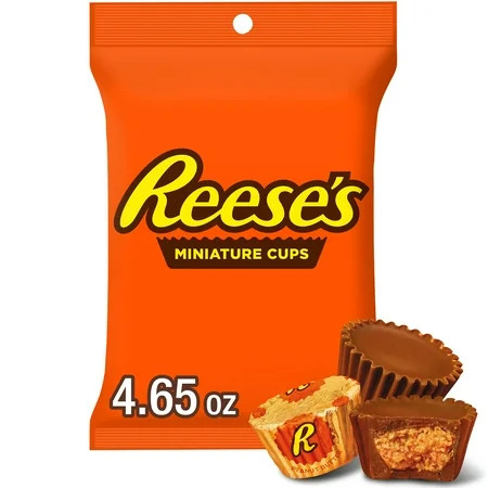 Reese's Miniatures Milk Chocolate Peanut Butter Cups Candy, Bag 4.65 oz | Walmart (US)