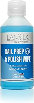 Lansilk Nail Prep & Gel Nail Polish Wipe Residue Cleanser Remover 250ml – UV LED Manicure Gel P... | Amazon (UK)