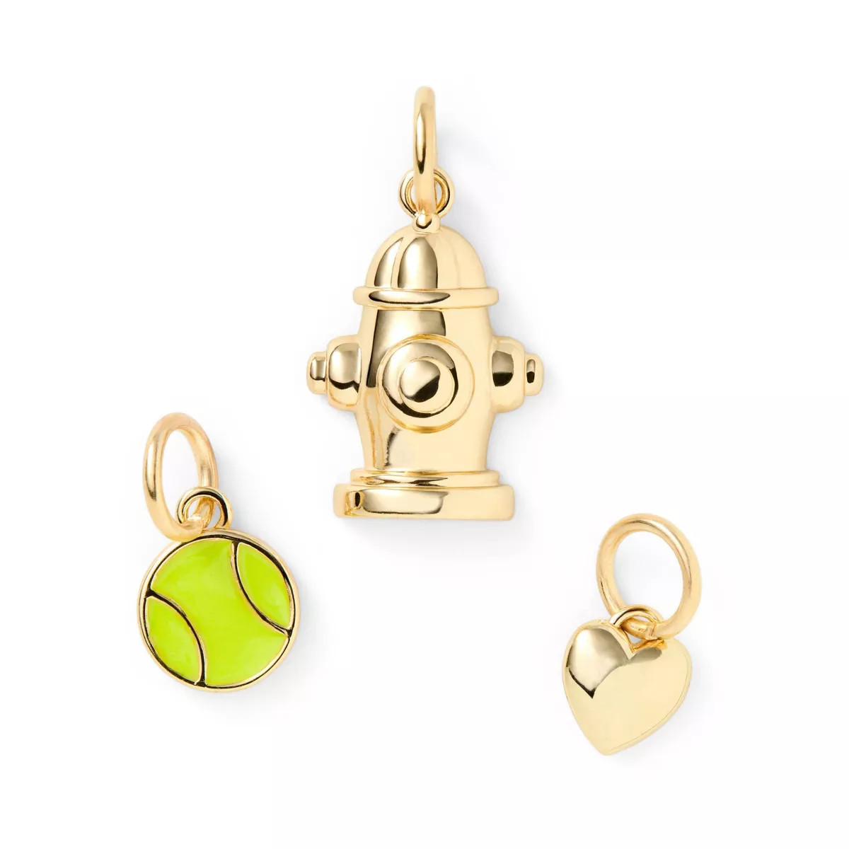 Small 3pc Dog Theme Charm Set - Gold - The Cuddle Collab | Target