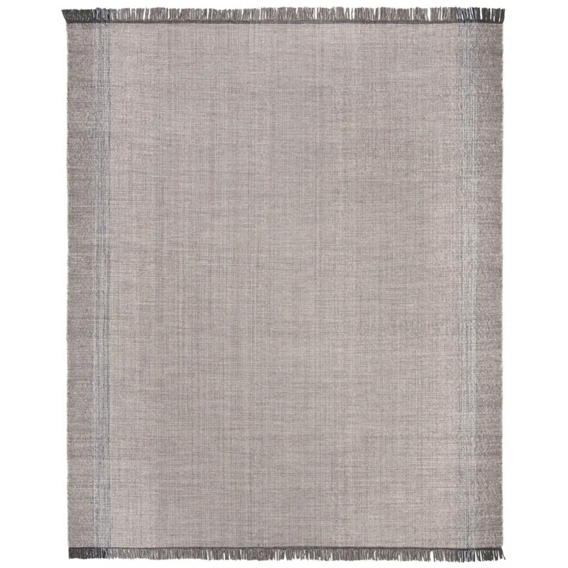 Zoltán Striped Handmade Flatweave Cotton Gray/Blue Area Rug | Wayfair North America