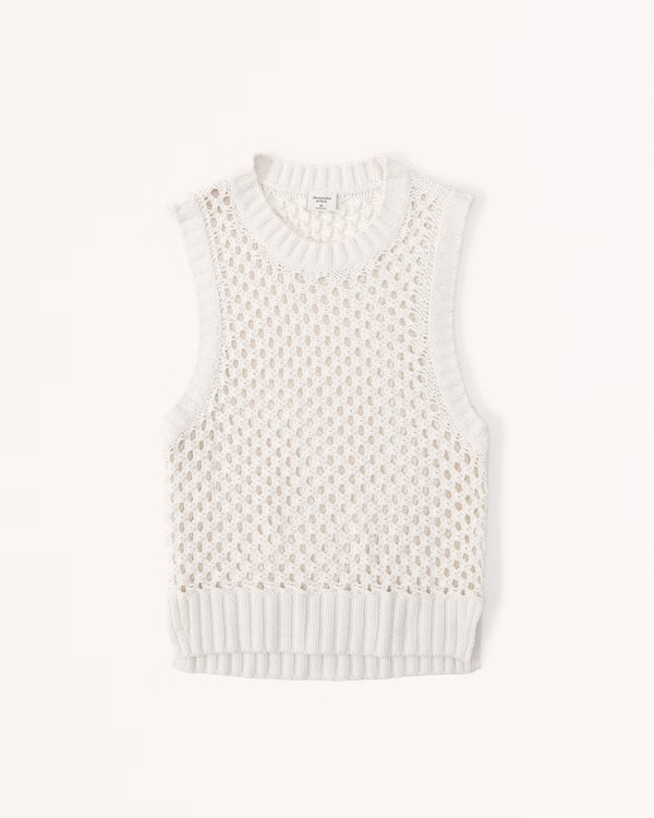 Mesh Stitch Sweater Tank | Abercrombie & Fitch (US)