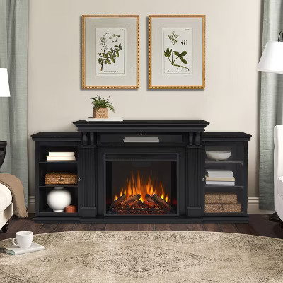 Calie Electric Fireplace TV Stand in Black by Real Flame | Target