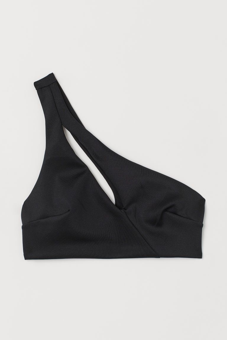 H & M - One-shoulder Bikini Top - Black | H&M (US + CA)