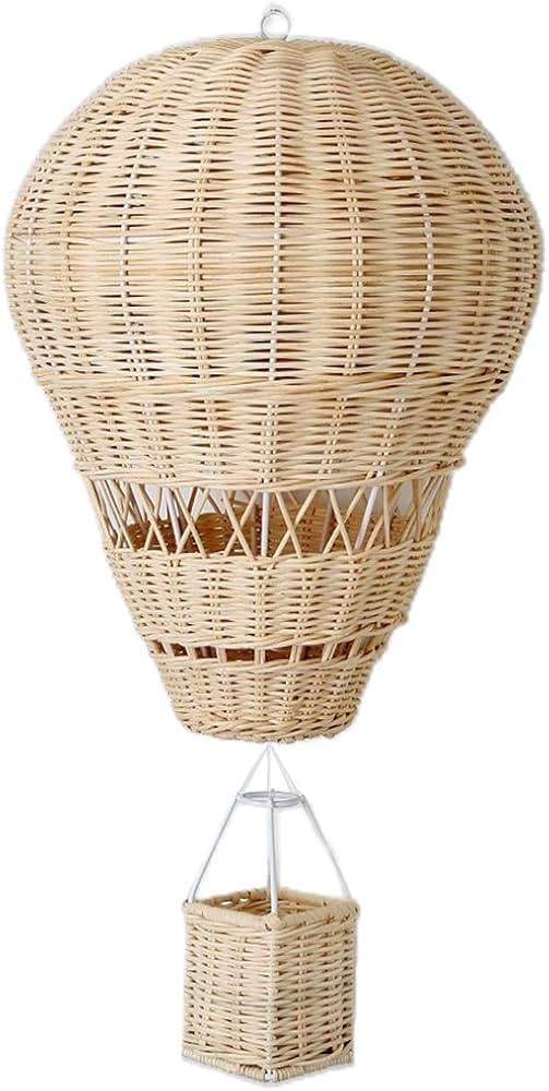 Rattan Hot Air Balloon Wall Decor Woven Wall Hanging Hot Air Balloon for Kids Room Art Photograph... | Amazon (US)