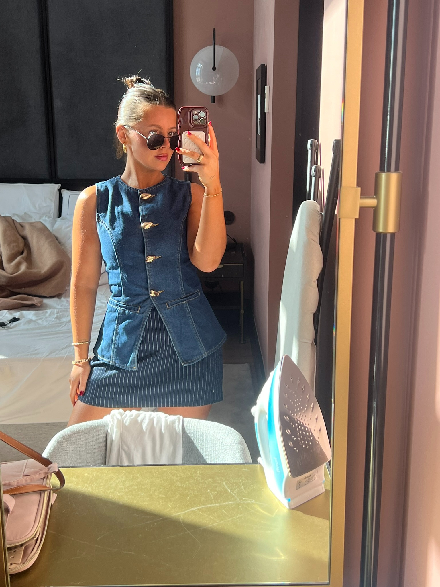  top $ bottom - small 

 #abercrombie #miniskort #stripe #denimvest #amazon #vacation #europe #fall

#LTKFindsUnder50 #LTKFallSale #LTKStyleTip