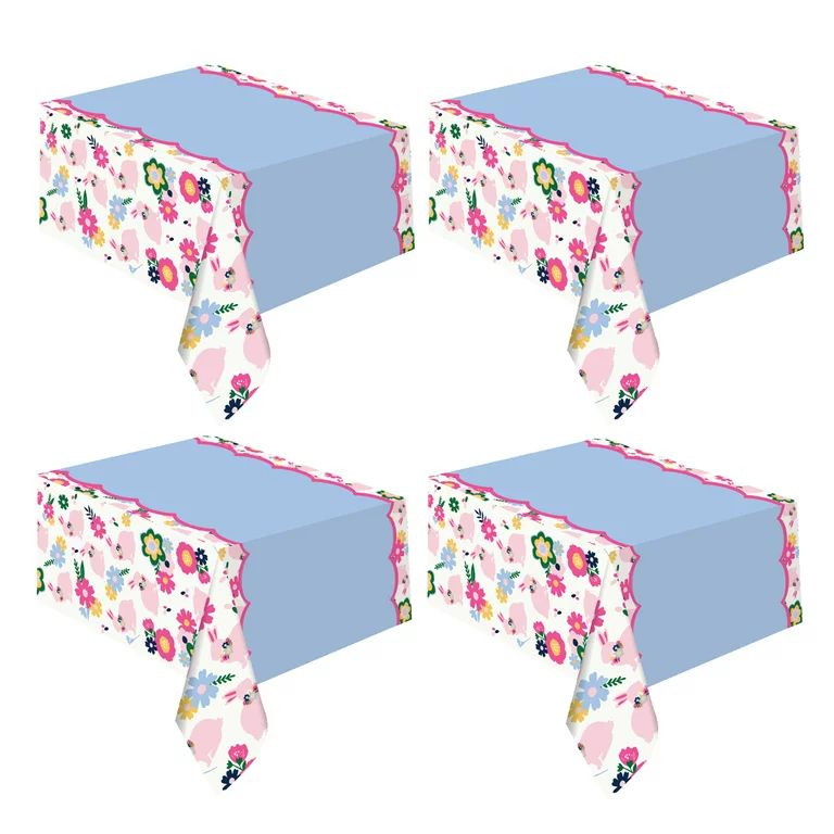 Packed Party 'Spring Blooms' 54" x 84" Disposable Table Cover, 2 Pack Bundle, 4 total pcs | Walmart (US)