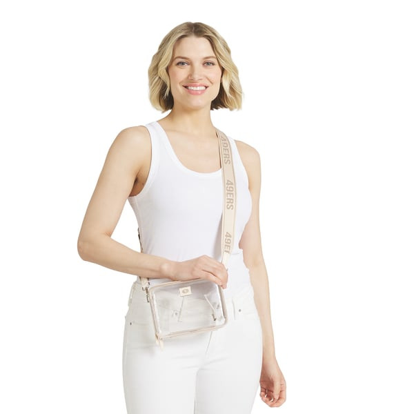 WEAR by Erin Andrews San Francisco 49ers Hard Case Clear Crossbody Bag | Fanatics