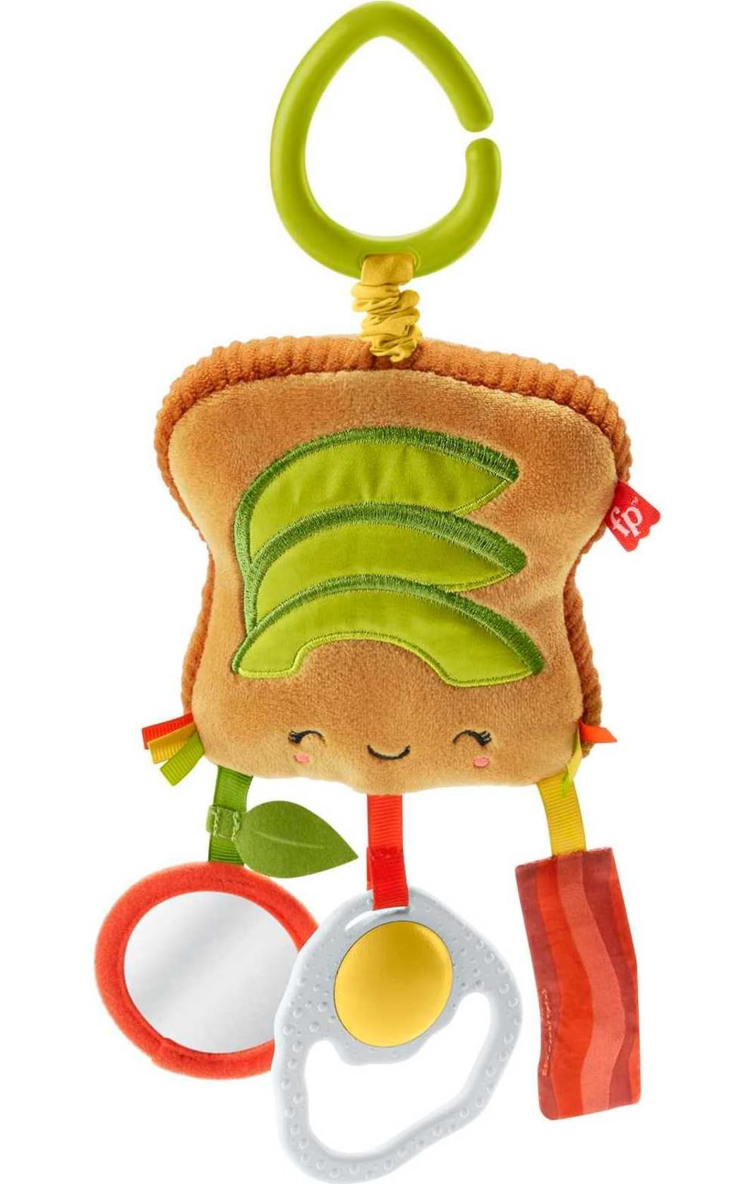 Fisher-Price Baby Toy Brunch & Go Stroller Activity, Pretend Food with Mirror Crinkle & Teether f... | Amazon (US)
