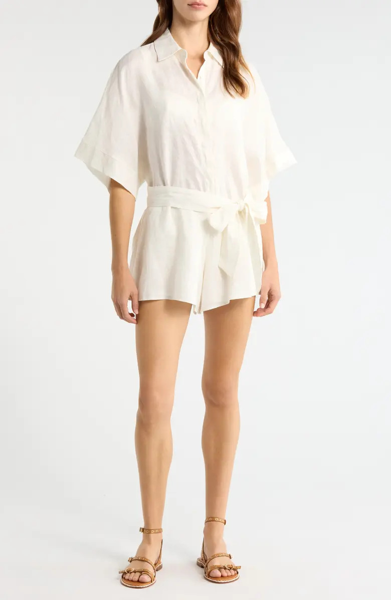 Linen Cover-Up Romper | Nordstrom