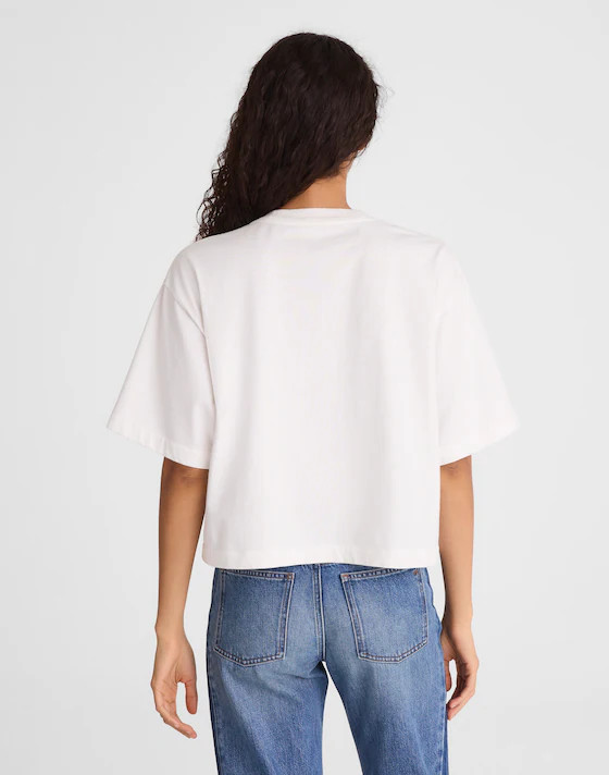 The Boxy Crop Tee in Allday Jersey | Madewell