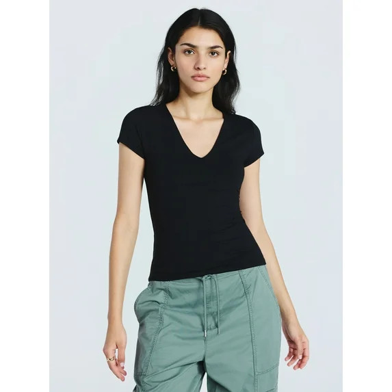 Scoop Women's and Women's Plus Ultimate Refined Contour V Neck Tee, Sizes XS-4X | Walmart (US)