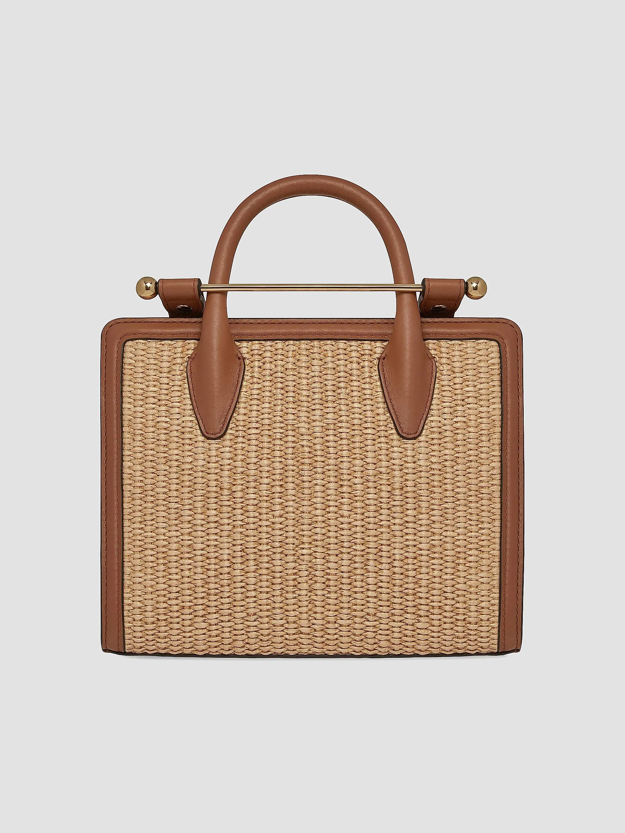 Mini Raffia & Leather Tote Bag | Saks Fifth Avenue