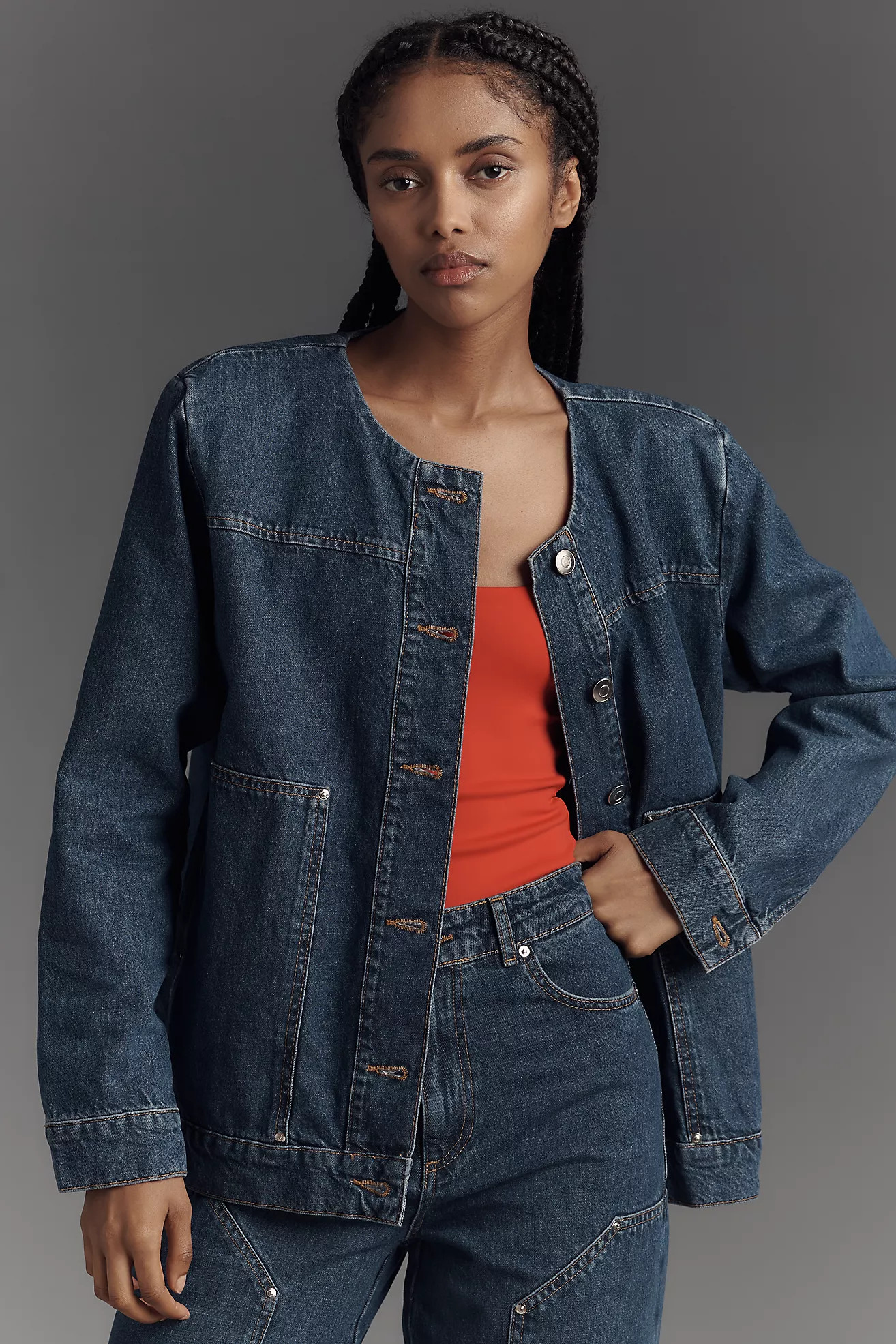 ALIGNE Bahareh Utility Denim Jacket | Anthropologie (US)