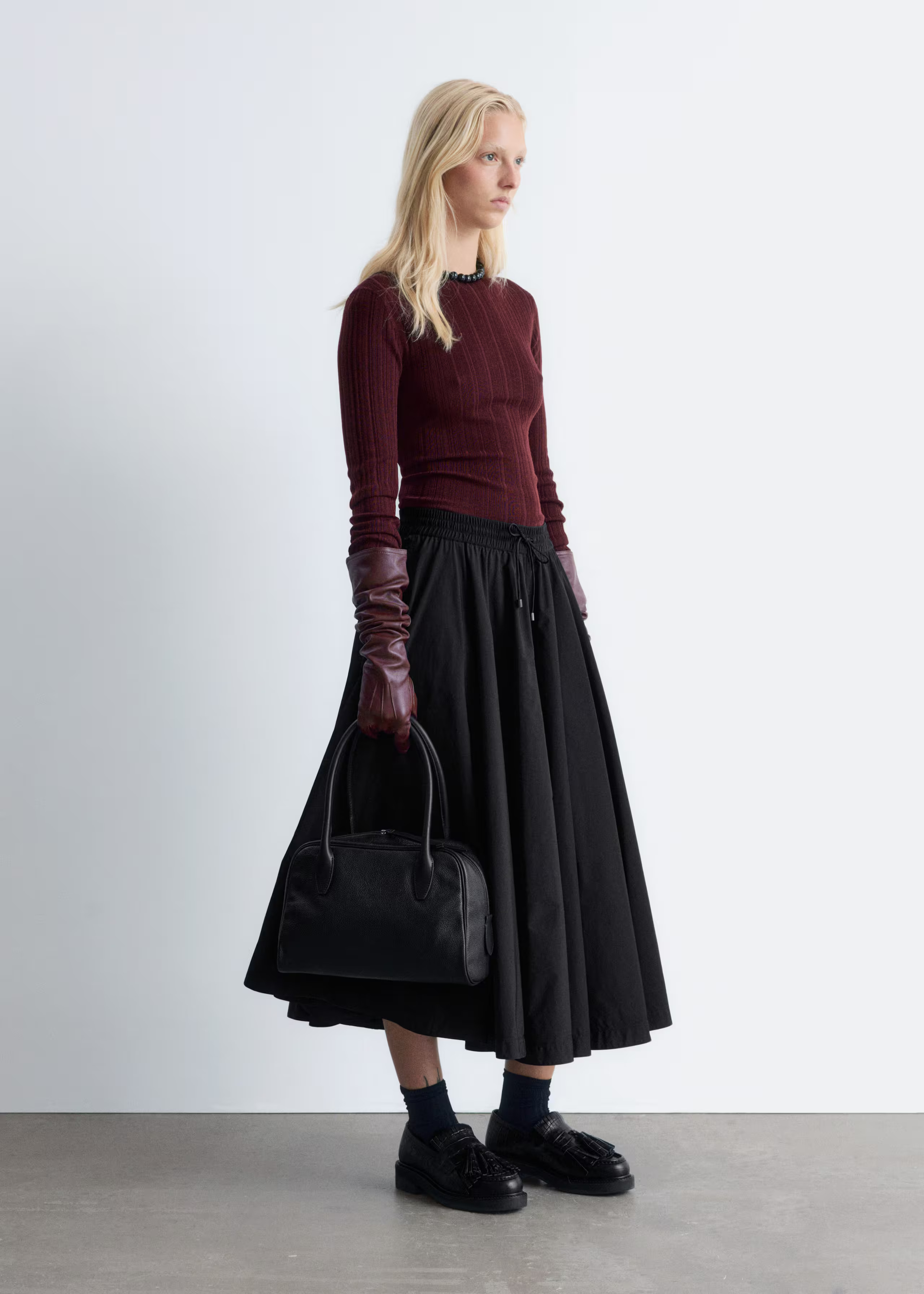 Rib-Knit Wool Boatneck Top | & Other Stories UK