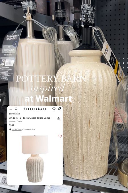 Pottery Barn Inspired at Walmart | the look for less | Walmart home finds | home decor | affordable finds | lamp | lamp base | Walmart | pottery barn dupe 

#LTKfindsunder50 #LTKhome #LTKsalealert