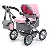 Bayer Design Baby Doll Trendy Pram in Grey/Pink | Amazon (US)