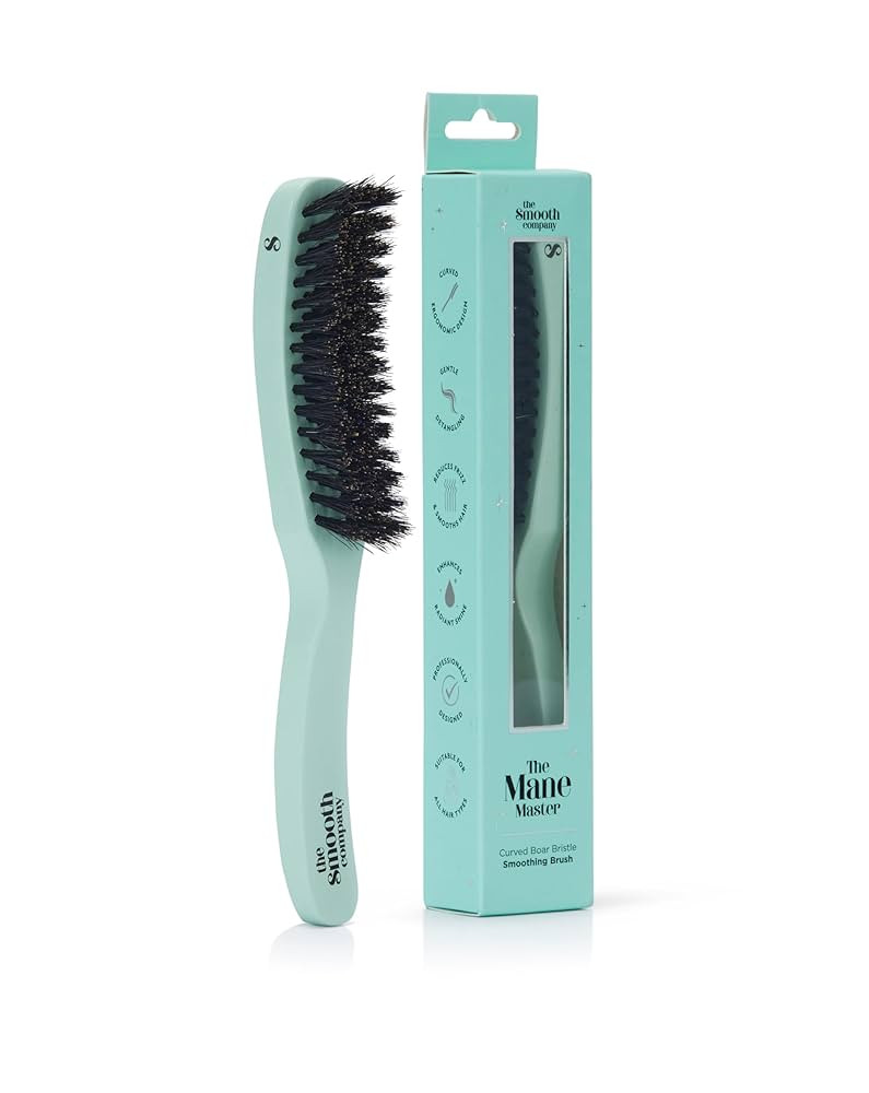 Smooth Stick Mane Master™ Boar Bristle Hair Brush - All Hair Types - Green - Adults | Amazon (UK)