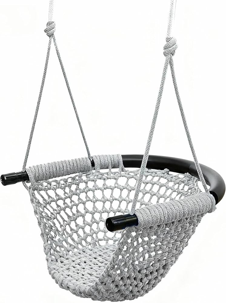 Hi-Na Tree Swing for Kids, Adjustable Toddler Rope Swing Seat with Snap Hooks and Straps, 440 lbs... | Amazon (US)