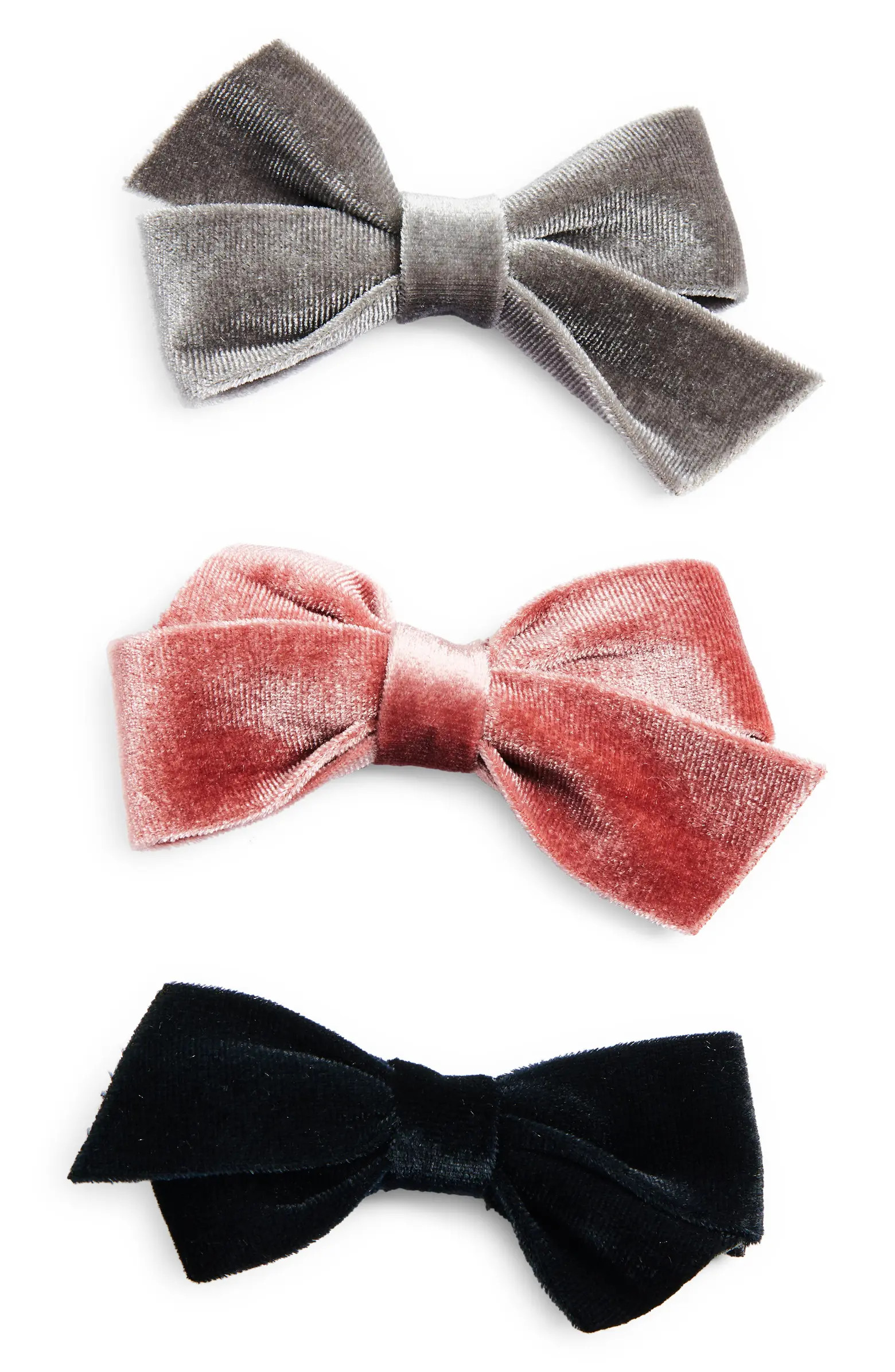 Tasha Assorted 3-Pack Mini Velvet Bow Barrettes | Nordstrom | Nordstrom