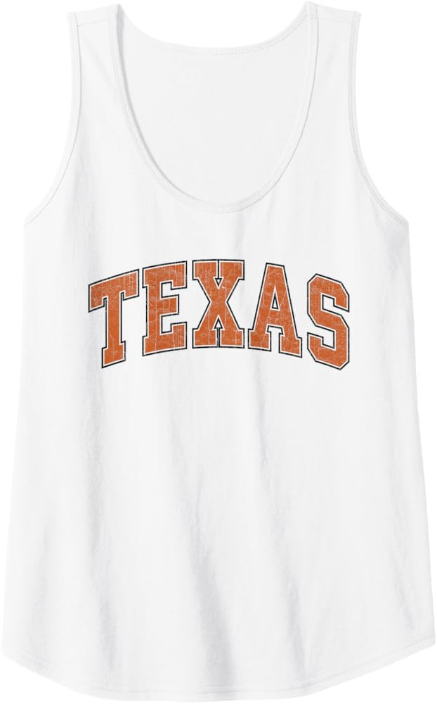 Texas TX Vintage Athletic Sports Design Style Tank Top | Amazon (US)