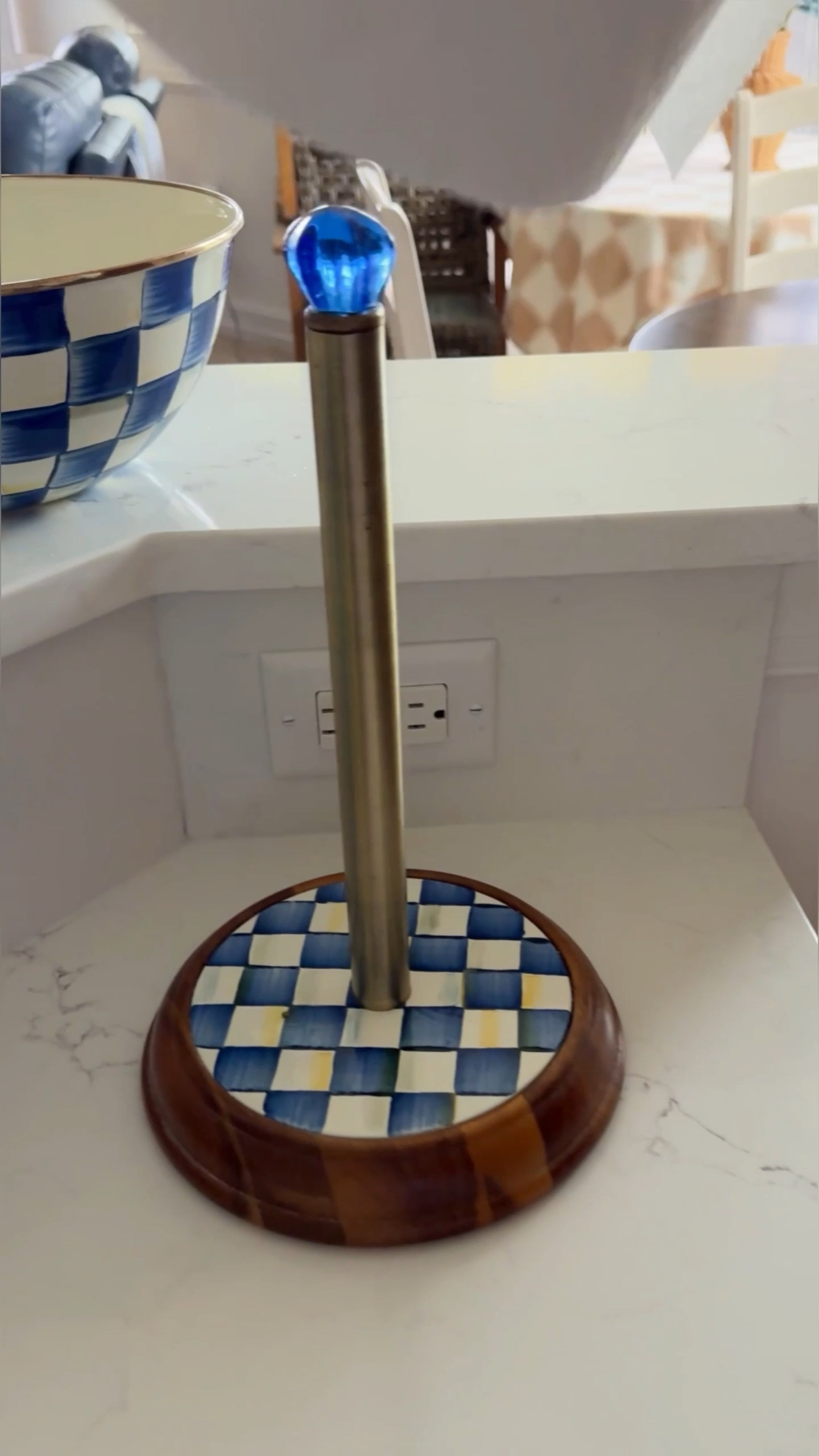 Mackenzie childs paper towel  holder - pretty and useful ! #royalcheck #mackenziechilds 

#LTKVideo