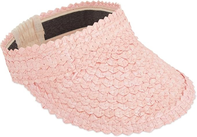 Straw Hat Visor for Summer Gardening and The Beach (7.5 x 10.5 x 4.5 in) | Amazon (US)