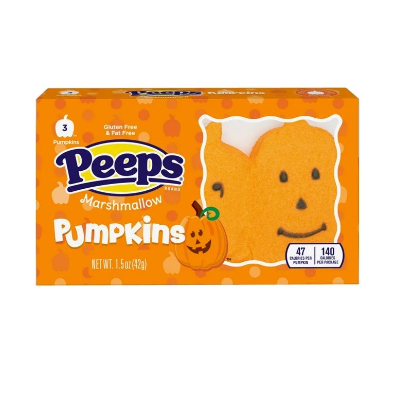 PEEPS Marshmallow Pumpkins Halloween Candy, 3 Count (1.5 Ounce) - Walmart.com | Walmart (US)