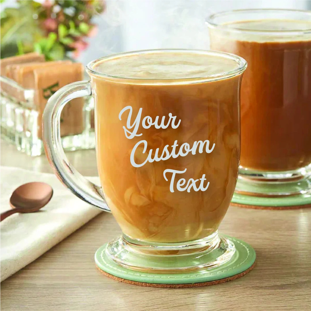 Personalized Coffee Mug – Custom Etched Glass – Gift for Mom, Dad, Coworker (16oz) | Etsy (Global)