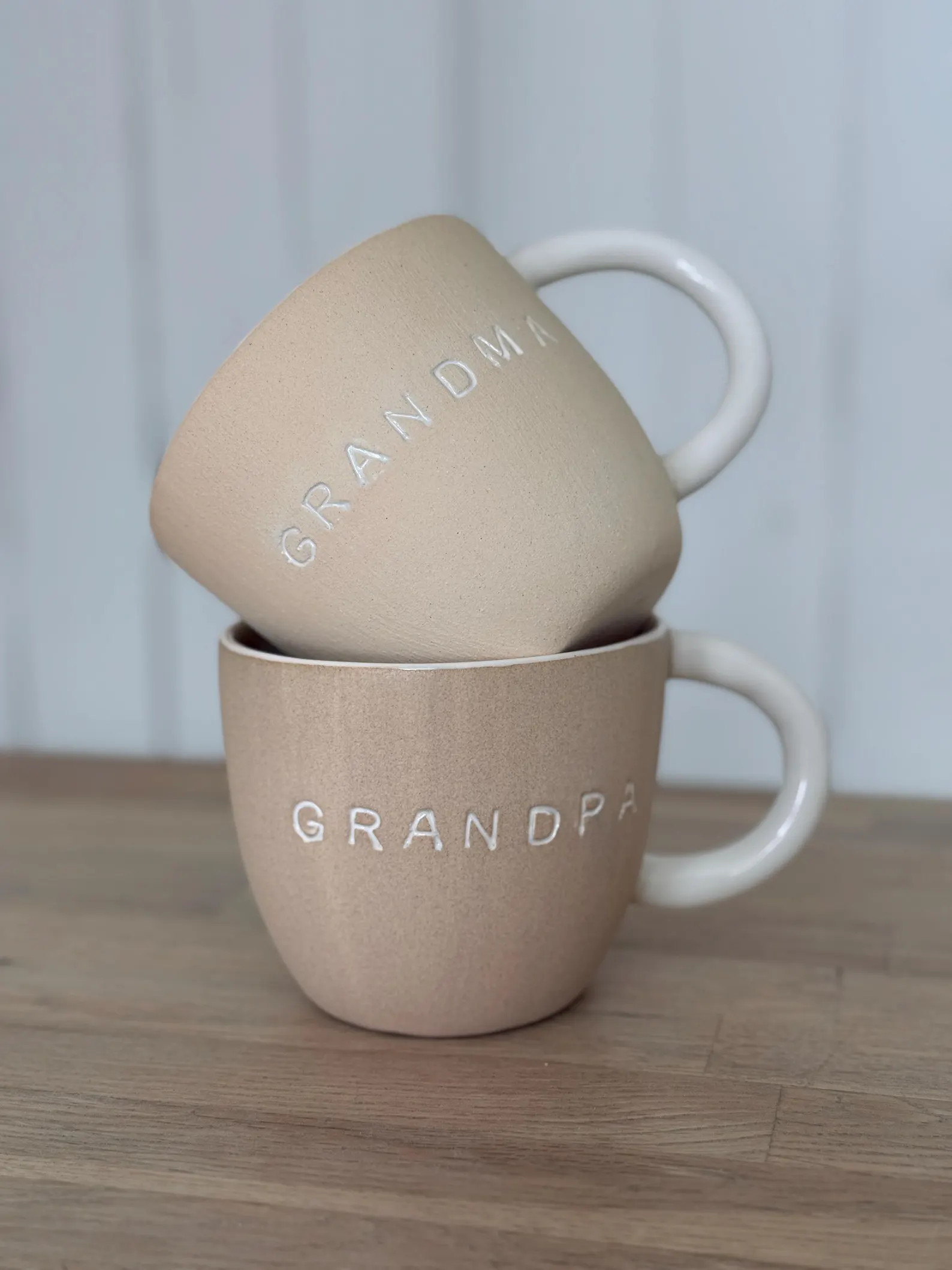 Handmade Grandma and Grandpa Mugs His and Hers Mugs Anniversary Baby Reveal Mugs New Grandparents... | Etsy (US)