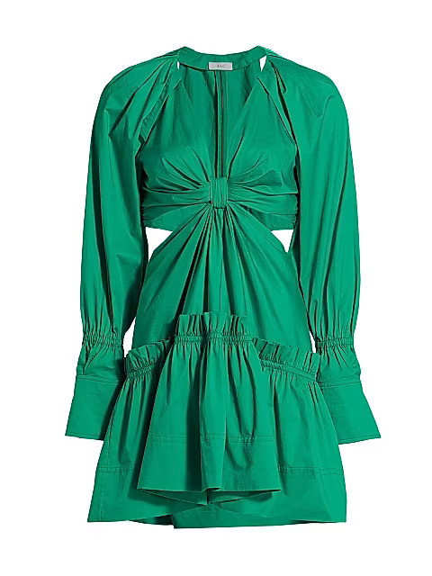 Alexa Cut-Out Poplin Mini Dress | Saks Fifth Avenue